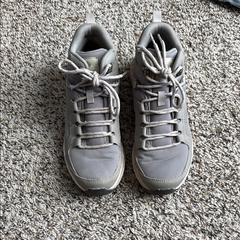 Stylish Gray Women's Ankle Boots worn twice